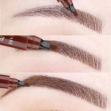 Load image into Gallery viewer, 5 Colors Eyebrow Pen Waterproof 4 Fork Tip Eyebrow Tattoo Pencil Cosmetic Long Lasting Natural Dark Brown Liquid Eye Brow Pencil