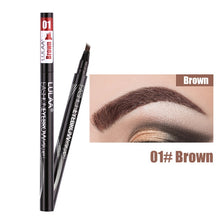Load image into Gallery viewer, 4 Head Eyebrow Marker Pencil Microblading EyeBrow Thin Pen Painless Liquid Eyebrows Shades Makeup Sourcile Eyebrow Tattoo Pencil