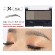 Load image into Gallery viewer, Adjustable Perfect Eyebrow Stamp 2 Colors Eyebrow Enhancers Powder Palette Makeup Waterproof Eyebrow Shadow with Eye Brow Brush