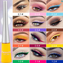 Load image into Gallery viewer, Matte Colorful Eyeliner Eyeshadow Liquid Long-lasting Waterproof Smudge-proof Eyeliner