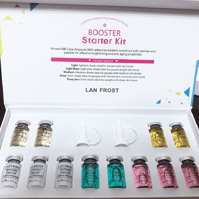 Brand Derma White Booster BB Serum Glow Mix Starter Kit with Add Foundation Niacinamide for Effective Brightening Anti-aging bb