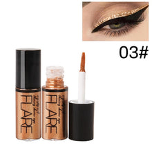 Load image into Gallery viewer, Professional New Shiny Eye Liners Cosmetics for Women Pigment Silver Rose Gold Color Liquid Glitter Eyeliner Eyes Makeup Beauty
