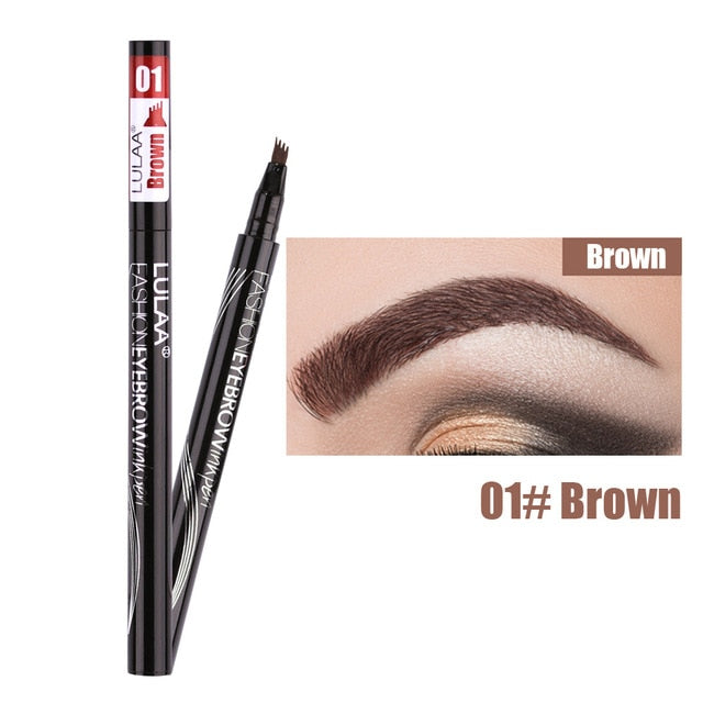 4 Head Eyebrow Marker Pencil Microblading EyeBrow Thin Pen Painless Liquid Eyebrows Shades Makeup Sourcile Eyebrow Tattoo Pencil