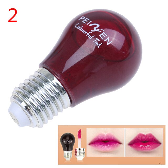 3Colors Liquid Light Bulb Lipstick Gloss Tint Long Lasting Natural Kissproof Red Pink Orange Lipstick Lips Beauty Makeup
