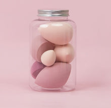 Load image into Gallery viewer, 7 PCS/Jar Makeup Foundation Sponges Beauty Egg Wet Dry Dual Use Makeup Concealer Puff Makeup Egg Cosmetic Tool Set with Bottle

