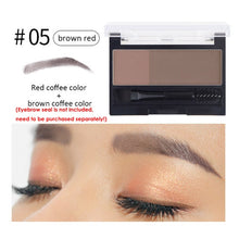 Load image into Gallery viewer, Adjustable Perfect Eyebrow Stamp 2 Colors Eyebrow Enhancers Powder Palette Makeup Waterproof Eyebrow Shadow with Eye Brow Brush
