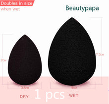 Load image into Gallery viewer, BeautyPaPa Black Beauty Makeup Applicator Super Soft Sponge Powder Blender Smooth Foundation Contour Blending Puff
