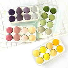 Load image into Gallery viewer, 1Set 8pcs Makeup Egg Puff Waterdrop Makeup Sponge Cosmetics Puff with Box Make up Puff With Holder Cosmetics Tool Set
