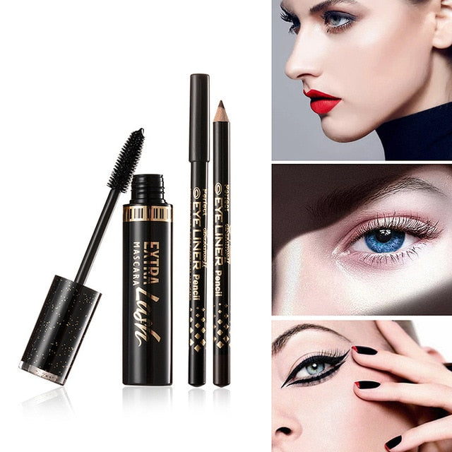 2020 New Eye Mascara 3D Waterproof Eyelash Extension Sexy Lashes Cosmetics Lengthening Natural Magic Black 2 Liner Extra Pencil