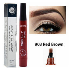 Load image into Gallery viewer, Microblading Tattoo Eyebrow Pen Waterproof Fork Tip Eyebrow Pencil Long Lasting 5 Colors Nude Fine Sketch Liquid Eye Brow Pencil
