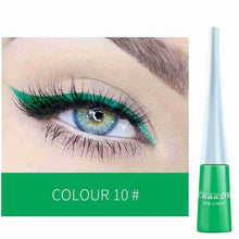 Load image into Gallery viewer, 1pc Makeup Colorful Liquid Eyeliner Waterproof Makeup Eye Eyeliner Matte Green Yellow Blue Liquid White Liner Liquid Green Y7M4
