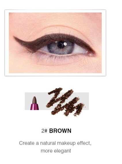 M.N Brand Waterproof Black Brown Crystal Kajal Eye Pencil Super Gliding Eyeliner Longlasting EyeLiner Pen Makeup Tool